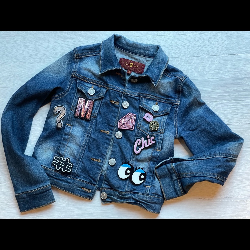 Kids embellished Denim jacket